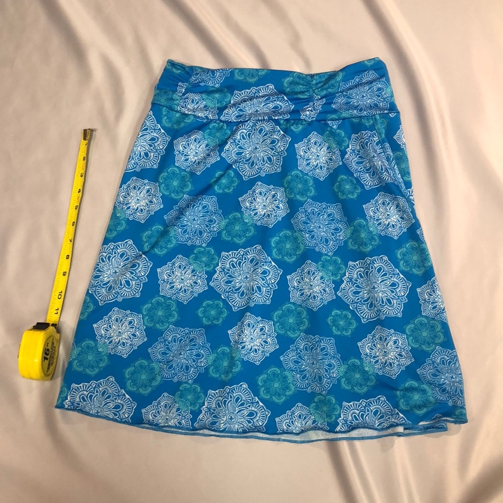 Blue viscose skirt